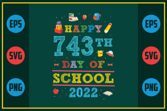 Celebrating 743 Days of School with Embroidery