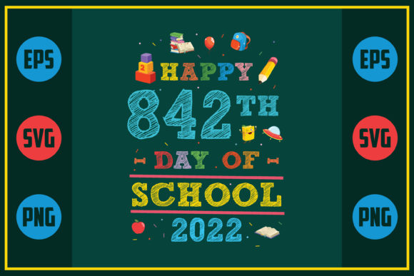 Celebrating 842 Days of School with a Unique Embroidery