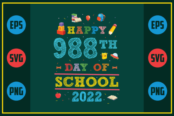 Celebrating 988 Days of School with Embroidery
