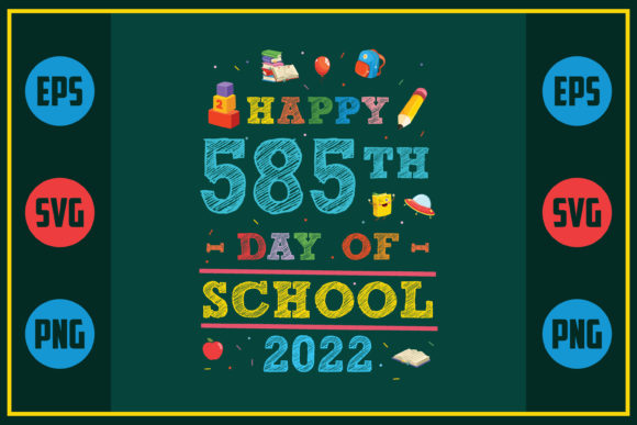Evaluating Happy 585th Day of School 2022 for Real Embroidery Projects