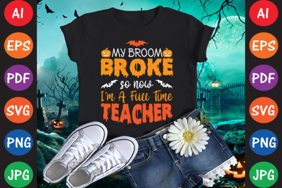 My Broom Broke: A Humorous Embroidery Design