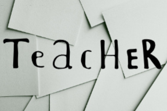 Teacher Hand Written Lettering: A Charming Embroidery Choice