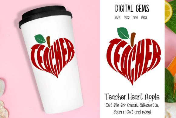Teacher Heart Apple: A Versatile Embroidery Design